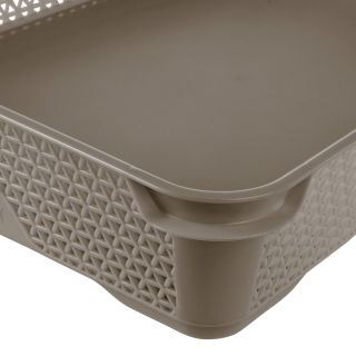 Grey-brown A4 storage basket