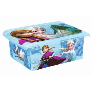 Kotak penyimpanan transparan biru 10 liter Filip "Frozen" - 