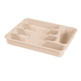 Range-couverts 5 compartiments - Pablo - couleur crème - 