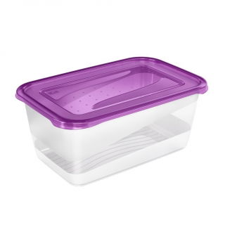 Rectangular food container - Fredo Fresh - 4.3-litre - dark plum