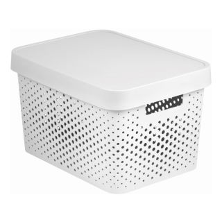 Contenedor Infinity de malla blanca de 17 litros con tapa - 