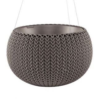"Cozies S" pot tanaman gantung - ø 28 cm - coklat tua - 