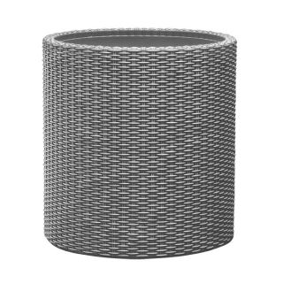 Large round plant pot - ø 43.7 cm - Cylinder Planter - silver-grey