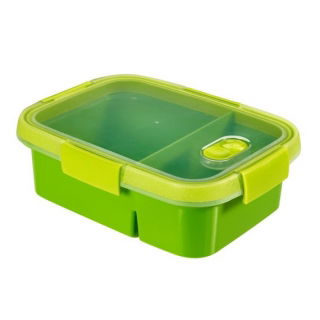 Contenedor de comida rectangular - Smart To Go Dual - 0.6 + 0.3 litros - verde - 