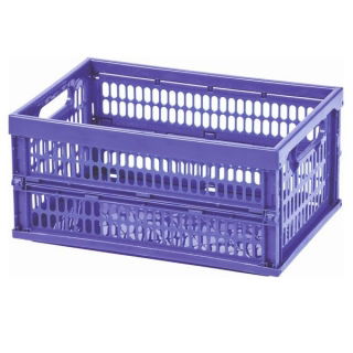 Blå mini sammenklappelig kurv 34 x 24 x 17 cm - 