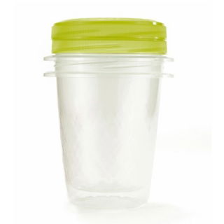 Set van 2 ronde voedselcontainers met draaideksels - Take Away Twist - 1 liter - groen - 