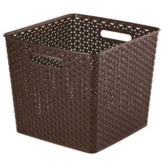 Dunkelbrauner rechteckiger 25-Liter-Korb von My Style - 