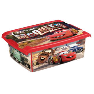 Cherry-red 10-litre Filip 'Cars' storage box