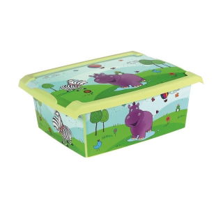 Lime green 10 liter Filip 'Hippo' kotak penyimpanan - 