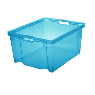 Multi-Box Aufbewahrungsbehälter - Größe XXL - transparent blau - 
