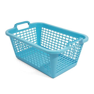Cesto de ropa rectangular azul - 50 x 35 cm - 