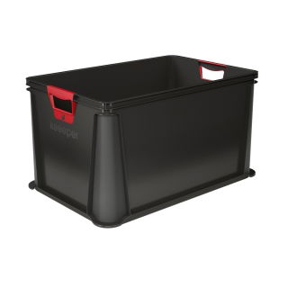 El contenedor de almacenamiento Eurobox con asas blandas - 64 litros - gris grafito - 