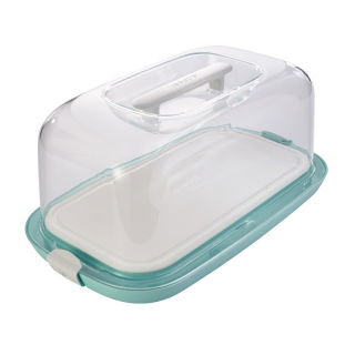 Caja porta tartas rectangular - Gino - 43 x 25 x 18 cm - verde sauce - 