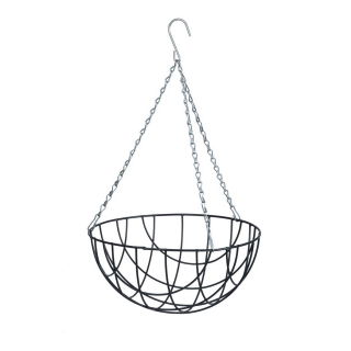 Hangende bloemenmand - 30 cm - antraciet-grijs - 