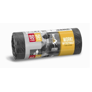 Mustat roskapussit EXTRA DURABLE 60 litraa - 50 kpl - HDLD - 