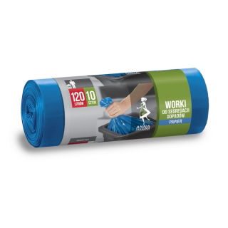 Blue waste separation bin bags - PAPER - 120 litre - 10 pcs