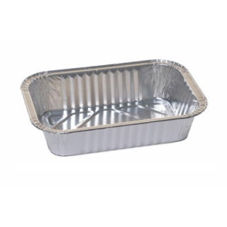 Cutie de tort lungă din aluminiu dreptunghiulară pentru plăcinte cu mere, paste și pește - 790 ml - 15 buc - 