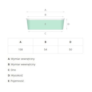 "Plumpy" rectangular paper cake mould - 15.8 x 5.4 x 5 cm - green with dot pattern - 6 pcs