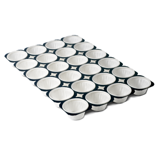 Cupcake and muffin baking frame - for 24 moulds - white - 20 pcs