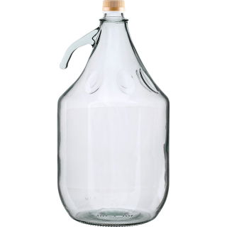 Glasballon / Korbflasche "Dama" mit Deckel - 5 Liter - 