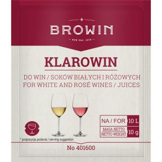 Klarowin - viinin kirkastaja, valkaisu- ja ruusuviinien hienosäätöaine - 10 g - 