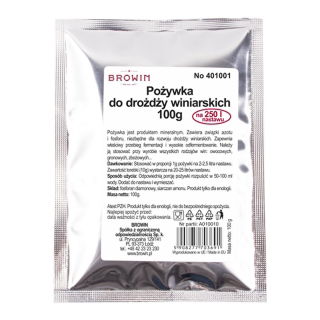 Nutriente de levadura de vino - para 250 litros de mosto - 100 g - 