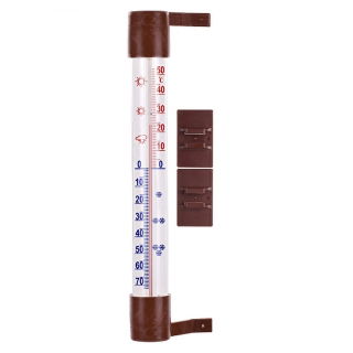 Termómetro exterior marrón - 230 x 26 mm - 