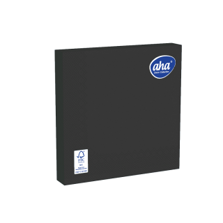 Tovaglioli di carta - 33 x 33 cm - AHA - 20 pz - neri - 