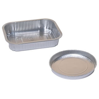 Sett med grillbrett i aluminium - ulike størrelser - 9 stk - 