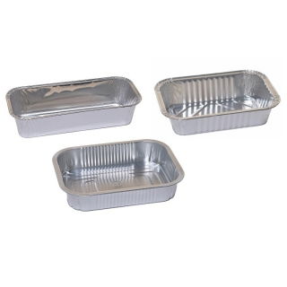 Juego de bandejas rectangulares de aluminio para barbacoa, toppers para parrilla - en 3 tamaños diferentes - 14 piezas - 