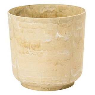 Casing pot "Satina Marmur" dengan pola marmer - 15 cm - kuning - 