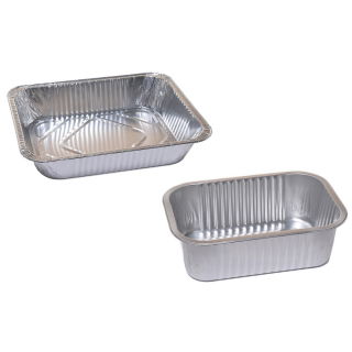 Moldes de aluminio para asar - en 2 tamaños diferentes - 6 piezas - 