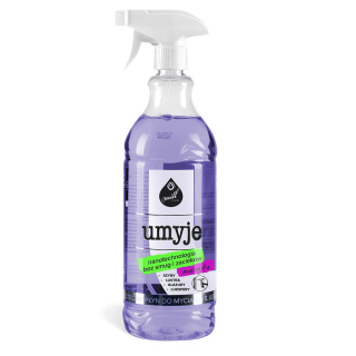 Umyje (Will Clean) - effektivt rengöringsvätska för glas, spegel, kakel och tegelstenar - lämnar inget fläckar - nattdoftande lagerarom - Mill Clean - 1,22 l - 