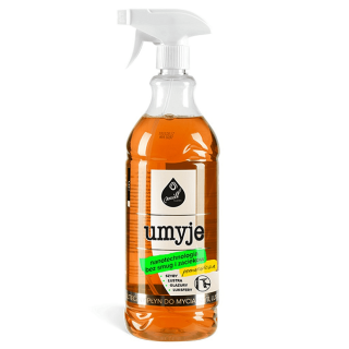 Umyje (Will Clean) - effiziente Reinigungsflüssigkeit für Glas, Spiegel, Fliesen und Glasbausteine - hinterlässt keine Flecken - Orangenduft - Mill Clean - 1,22 l - 