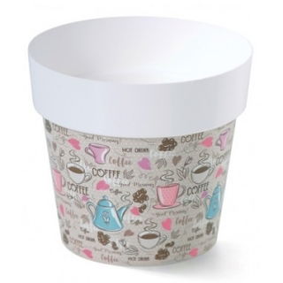 Runde bedruckte Kanne - 13 cm - Kaffeemotiv M1 - 
