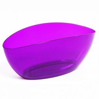 Oval orkide saksı - Luna - 37 cm - Şeffaf mor - 