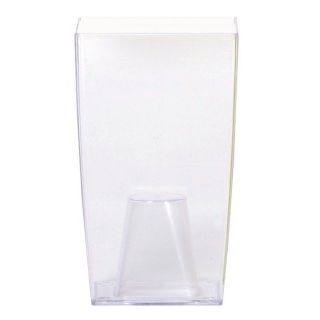 Ghiveci cu flori pătrate orhidee - Coubi - 12,6 cm - transparent - 
