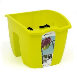 "Crown" räcke-monterad balkonglåda - limegrön - 24 cm - 