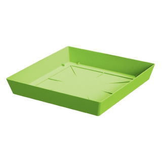 "Lofly" square planter lightweight saucer - 16.5 cm - lime green