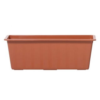 Rectangular, outdoor flower pot - Agro - 50 cm - Terracotta