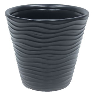 Vaso redondo - Onda - 35 cm - Antracite - 