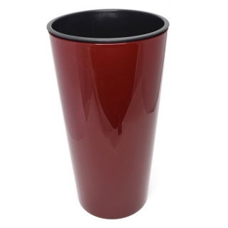 Chậu hoa tròn, cao - Lilia - 25 cm - Đỏ sẫm - 