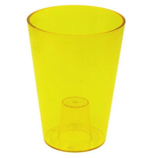 Runder Blumentopf, hoch - Lilia - 12,5 cm - Transparent gelb - 
