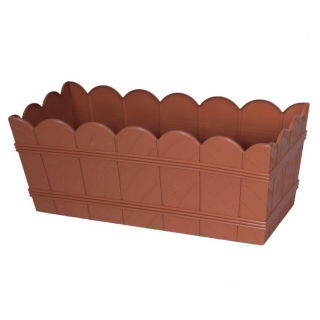 "Elba" ahşap tahıl kutusu - 55 cm - pişmiş toprak renkli - 