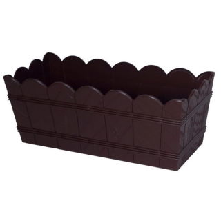 Boîte à grains en bois "Elba" - 40 cm - marron - 