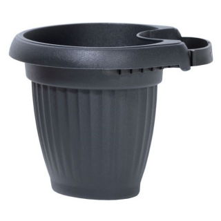 Lógó virágcserép - Terra - 28 cm - Antracit - 