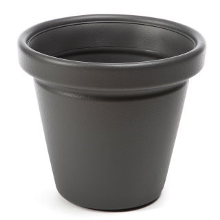 Lightweight and frost-resistant "Agawa" round plant pot - 46 cm - anthracite-grey