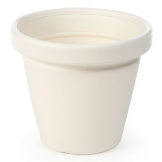 Lehký a mrazuvzdorný květinový hrnec Agawa - 55 cm - krémově bílý - 