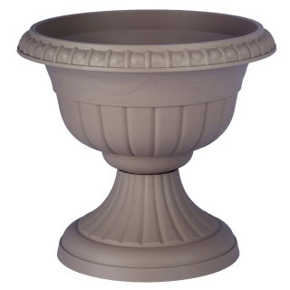 Urn-vormige bloembak "Roma" - 20 cm - grijsbeige - 