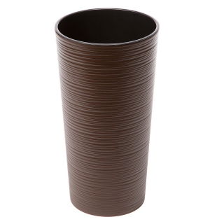 "Lilia" uzun yuvarlak tencere - 25 cm - keski, mocha-kahverengi - 